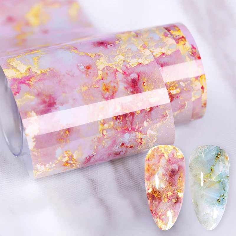 Nail Foils Marble Series Nail Transfer Foils Decorations DIY idea nail Art Transfer Sticker Decals Nail AccessoriesXJ250120