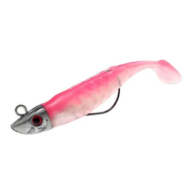 Fake Lure Jigging Soft Bait Fishing Lures 9/11cm 15.6/23.3g DIY Head Jig Fish T Tail Sea Bass Lure Fishing Tackle 6 ColorsXJ250122