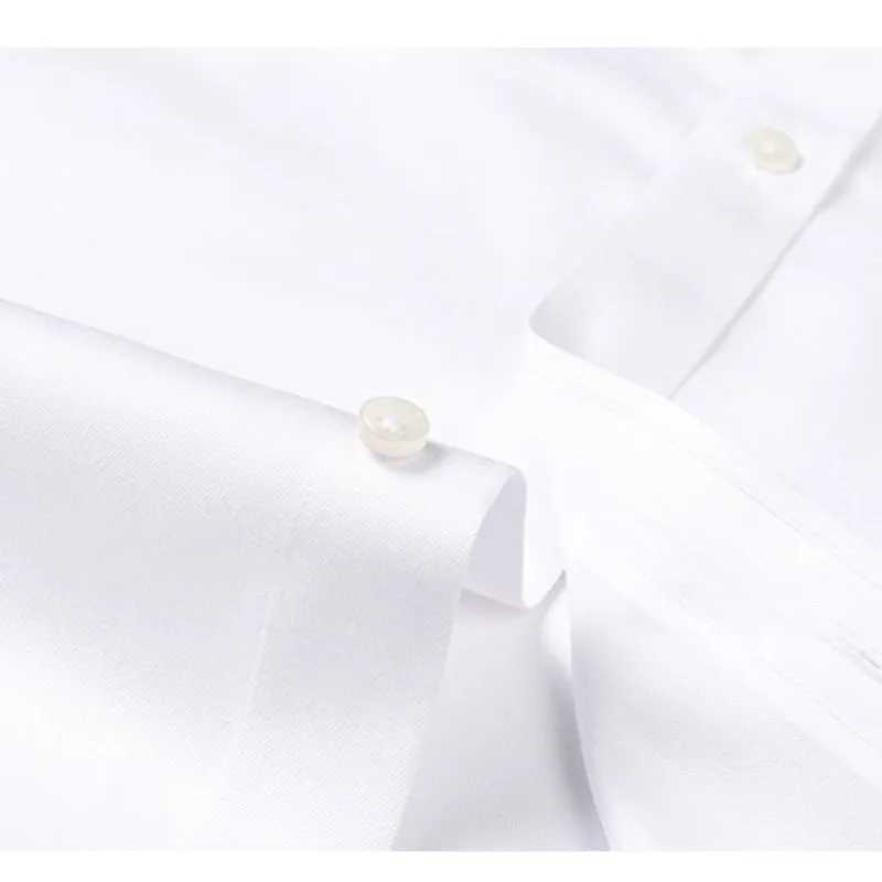Mens formal dress shirt solid color long sleeved mens shirt casual printed business fashionable elastic long sleeved shirt menXJ250121