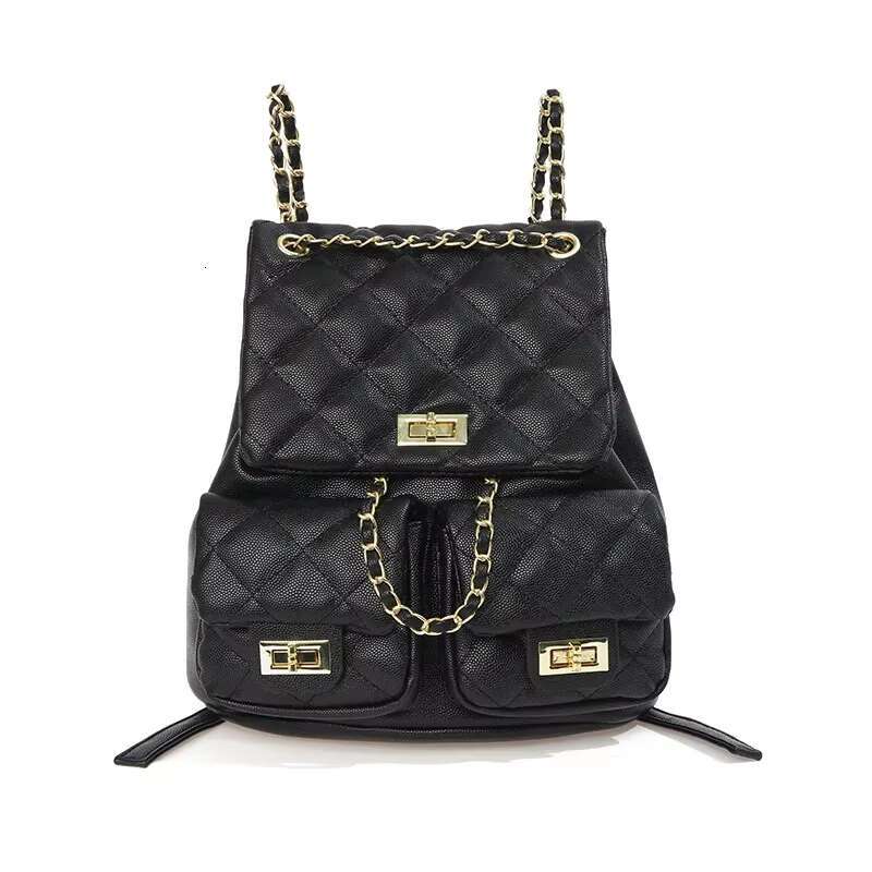 2024 New Fashion Women's Backpack Academy Style Small Fragrant Wind Gge Chain Bag Niche Leisure Girl's Backpacks