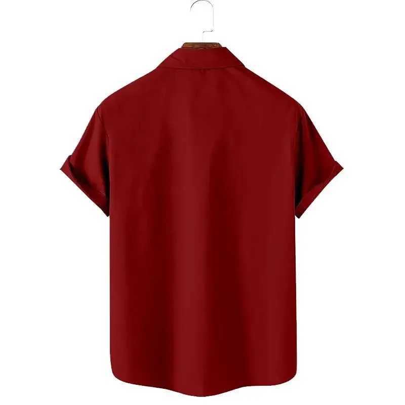 Spring Summer New Men Clothes 3D Digital Print Casual Short Sleeve Shirt Christams Shirt Men Clothes Loose Lapel Shirt TopsXJ250121
