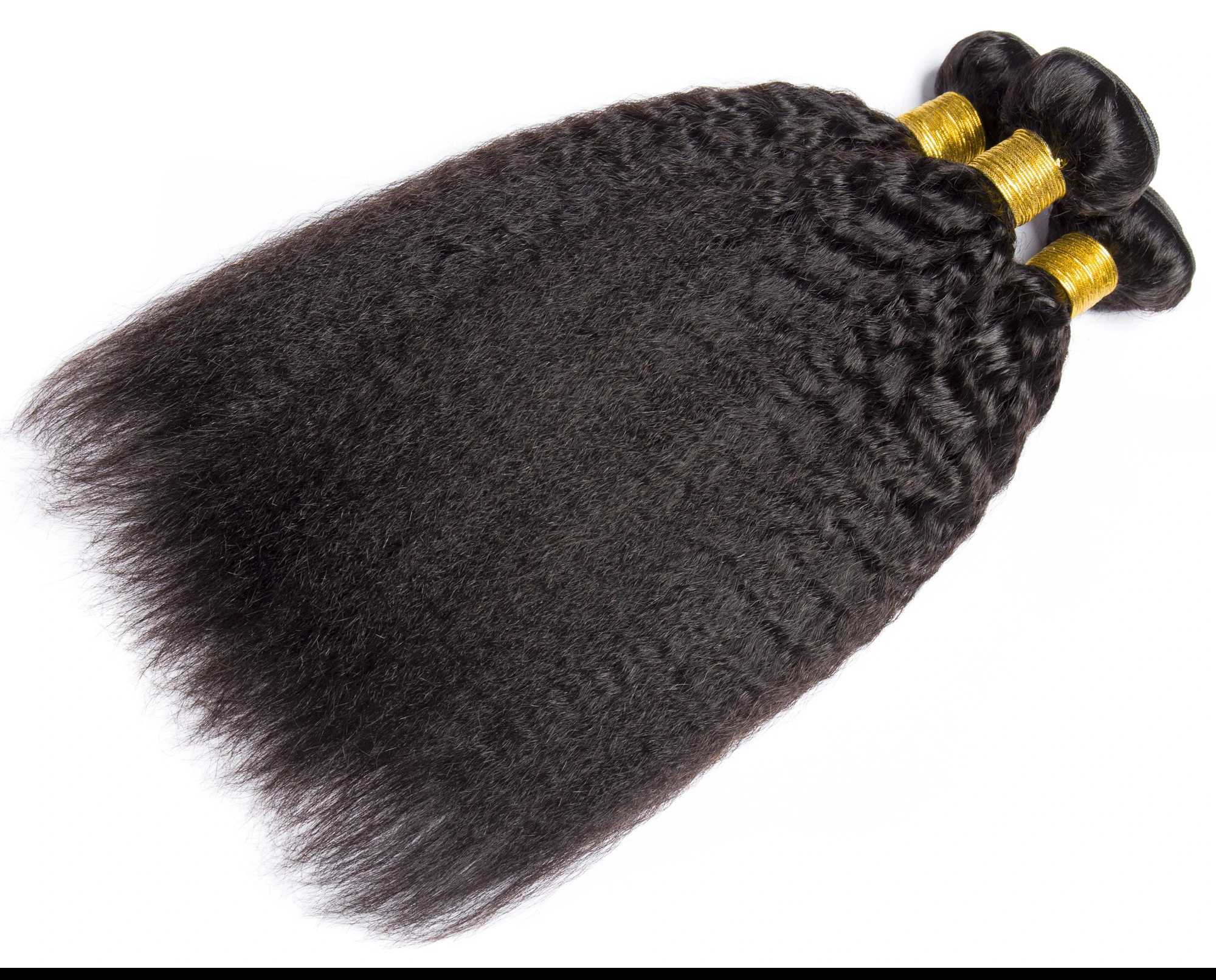 Alibele Yaki Bundles With Clo Brazilian Hair Weave 3 Bundles With 4X4 Lace Clo Human Hair Extension Remy Human HairXJ250120