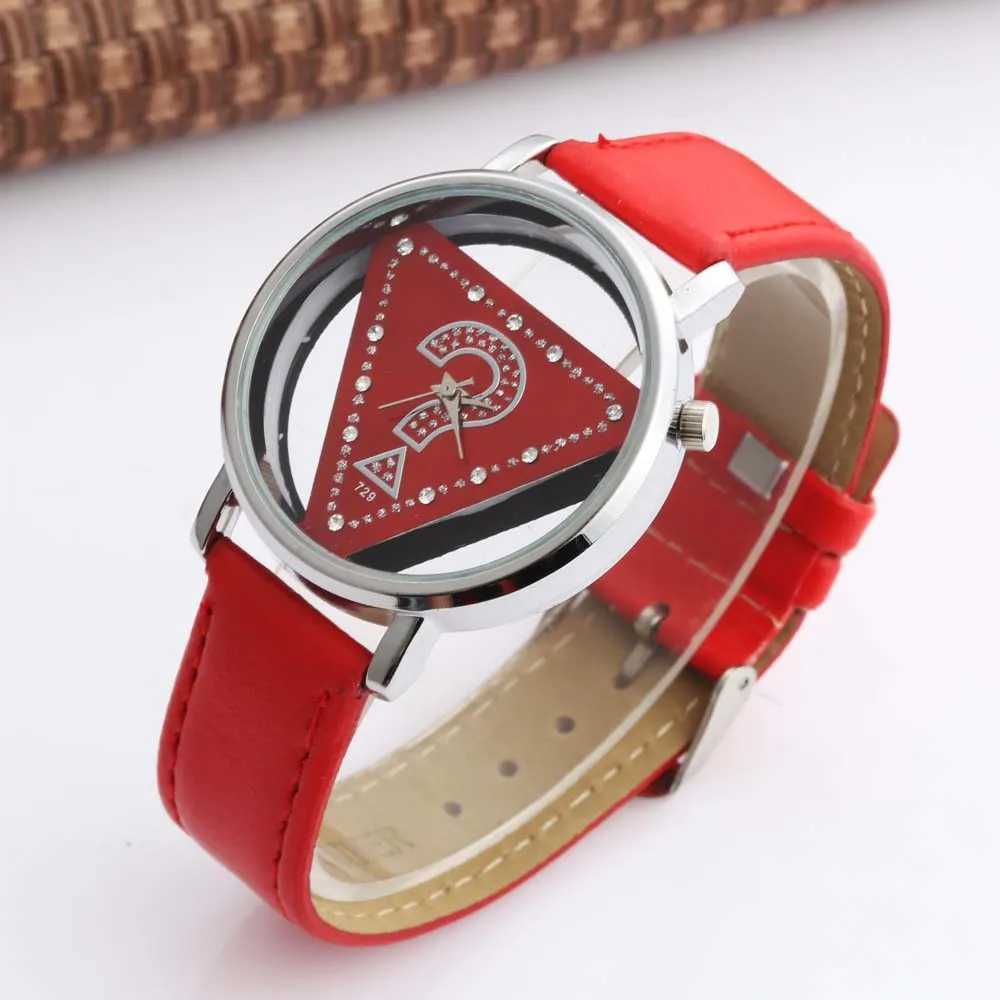 Wage Wen Watches Ladies Watches Fashion Triangle Watches Wen Transparent Watches Quartz Wristwatches Leather watch women X250203