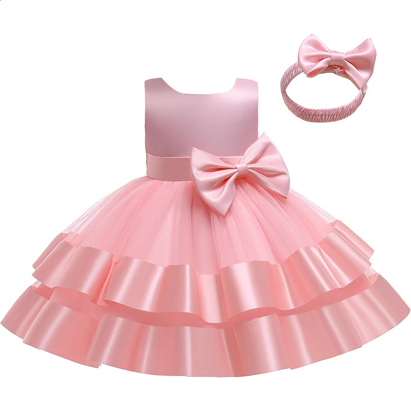 Baby Girl Dress Summer Princess Dresses For Christening Clothing Birthday Party born Lace Vest 250117