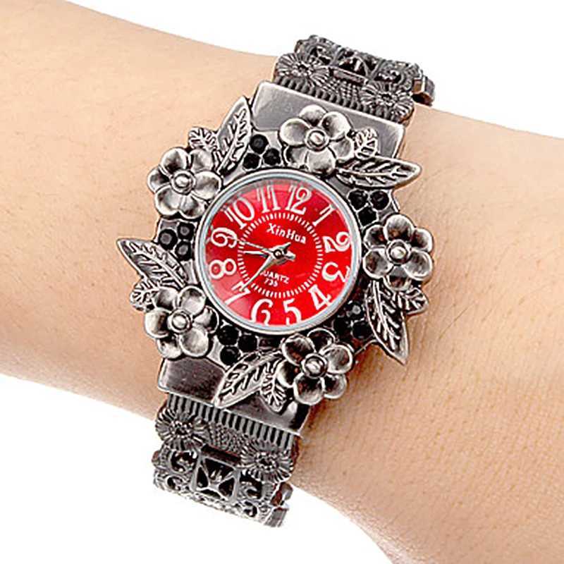 Psera Hbre XINHUA Stainless Steel Dial Quartz Wristwatches for Wen Fashion Bracelet Watches Flower Bangle Watch X250203