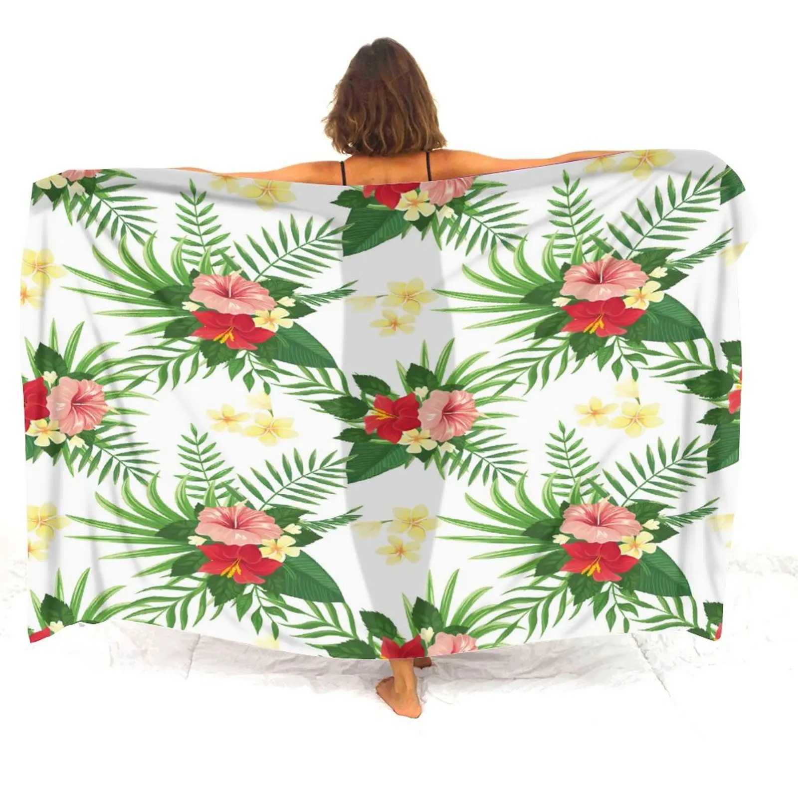 Summer Ladies Sarong Polynesian Sarong Seaside Bikini Anti-Slip Coat Shade Sarong Scarf Temperament Elegant Shl Sarong Custom W250120