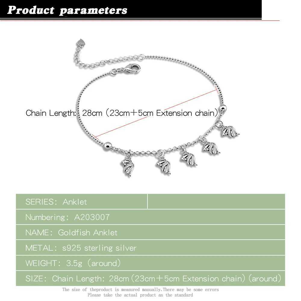 23cm+5cm Adjustable Chain Wing Angel Anklet for Women Simple 925 Sterling Silver Chain Anklet Female Foot Beach Jewelry GiftXJ250121