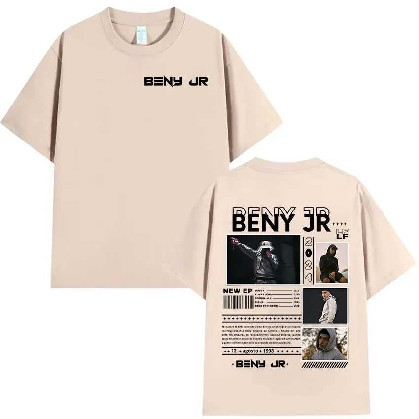 Rapper BENY JR 2024 Tour Graphic T Shirt Mens Hip Hop Fashion Short Sleeve T-shirts Mens Retro Oversized Cotton Tees Streetwear X250203