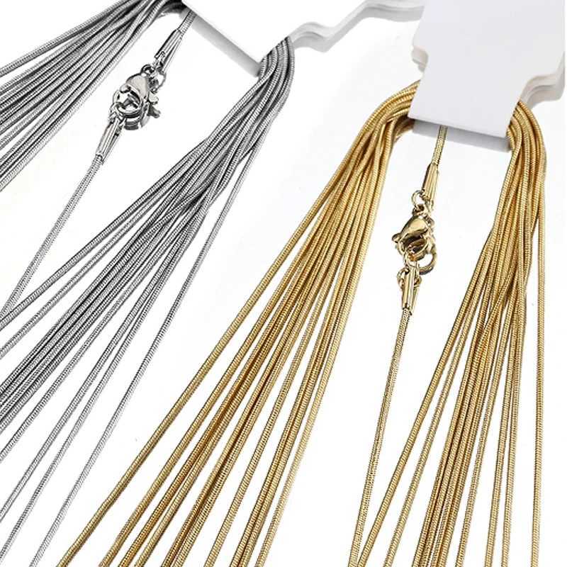 HIYEE Stainless Steel Snake Chain Necklace Chains for DIY for Women Jewelry Making Findings Pendants Lobster Clasps WholesaleXJ250121