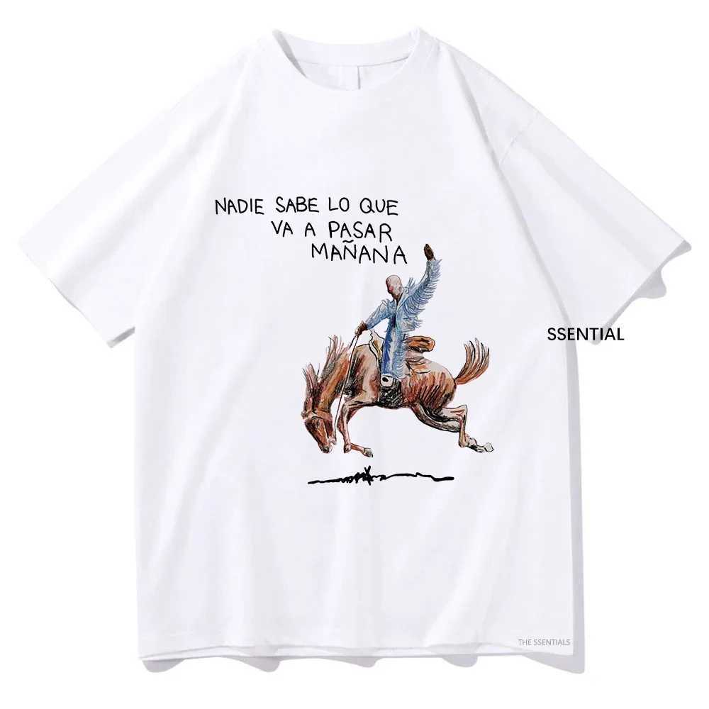 Nadie Sabe Retro T-shirt Un Preview 2023 Mens/Womens Fashion T-shirt Neutral High Quality Cotton T-shirt Funny Shirt X250203