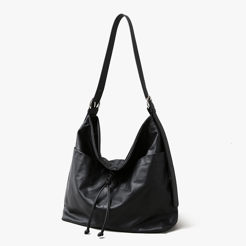 Bag 2025 New Genuine Women's Tote Head Layer Leather Underarm Bow Flow Su Large Capacity Commuter Shoulder Bag