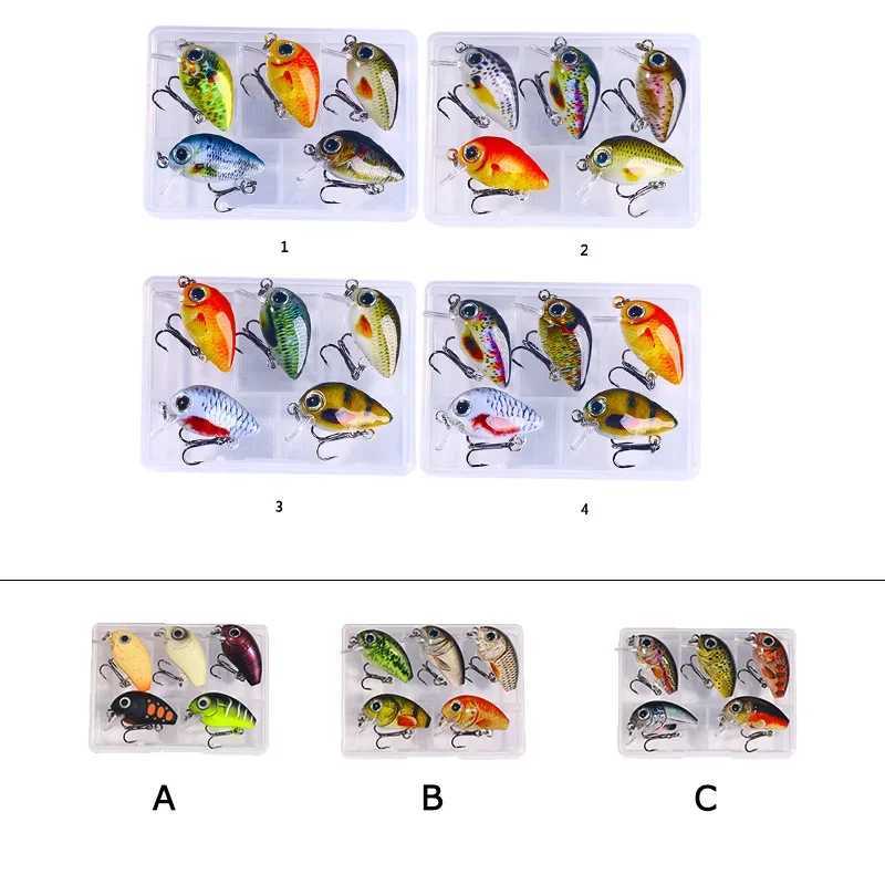 5Pcs Mini Fishing Lure Set 3cm 2/1.5g Artificial Fish Baits Topwater Crankbaits Wobblers Crank For Bass Fishing Swimbait PescaXJ250122