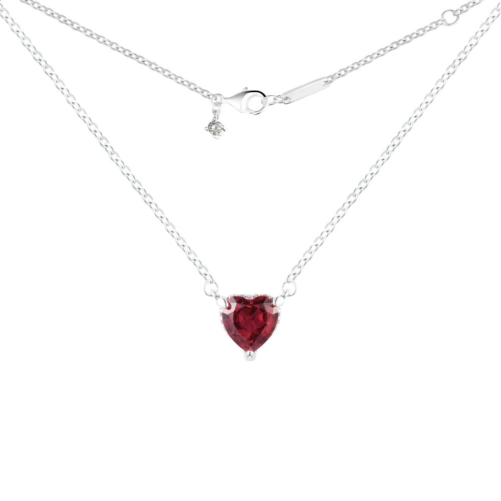Sparkling Heart Halo Pendant Collier Necklace Mother Kids 925 Sterling Silver Jewelry Necklace For Woman Elegant Fashion 250117