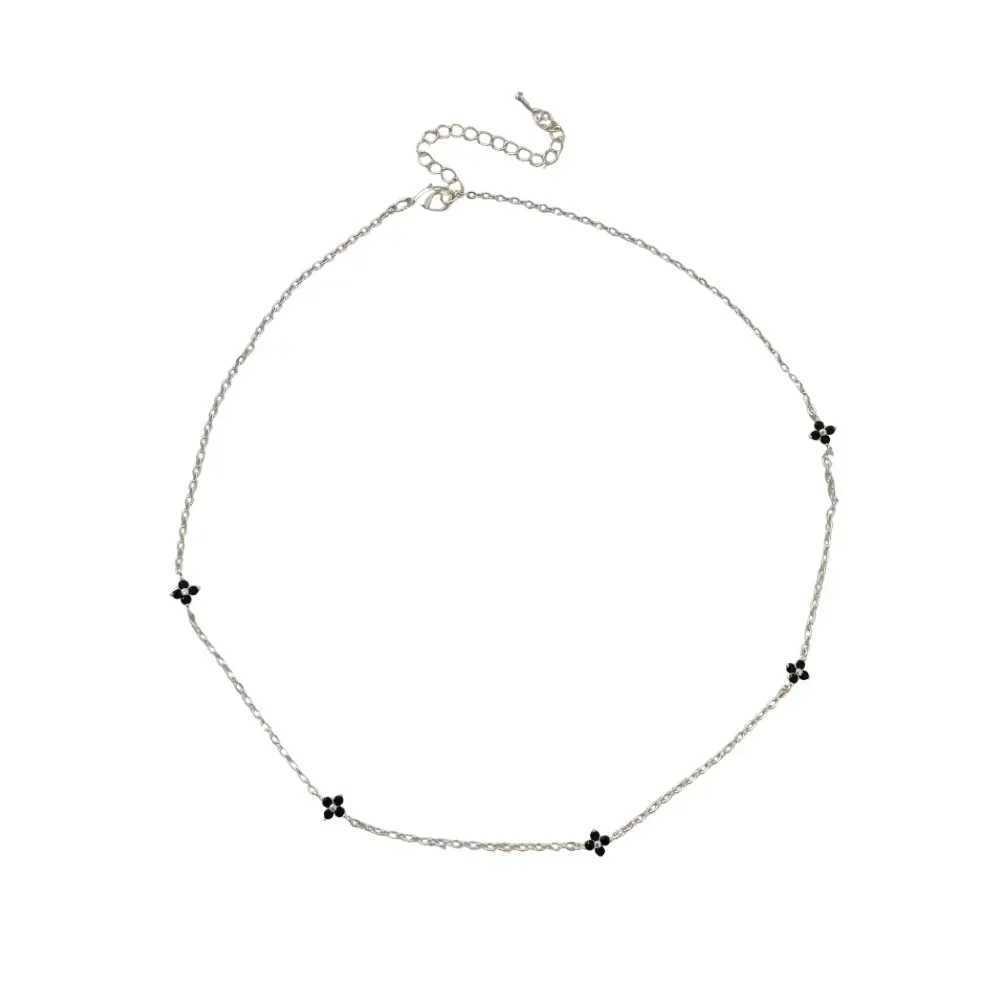 925 Silver Zircon 18K Chain Choker Necklaces for Fashion Women Classic Fine Jewelry Minimalist AccoriesXJ250114