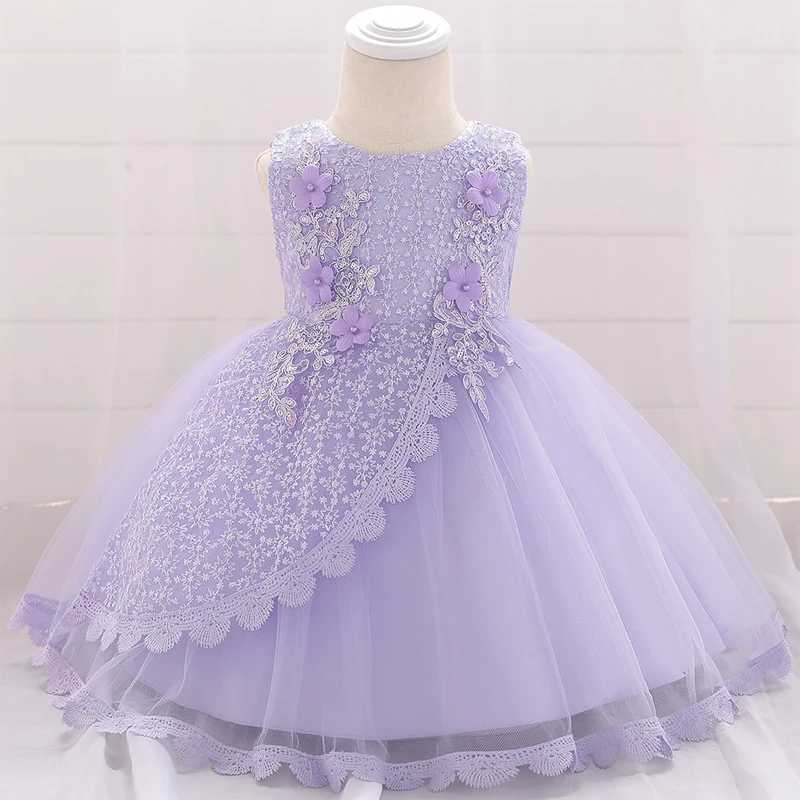 2022 Christmas Celebration Christening First Birthday Dress Baby Girl Party Flower Toddler Infant Princess Clothes 3 6 12 Months X250203