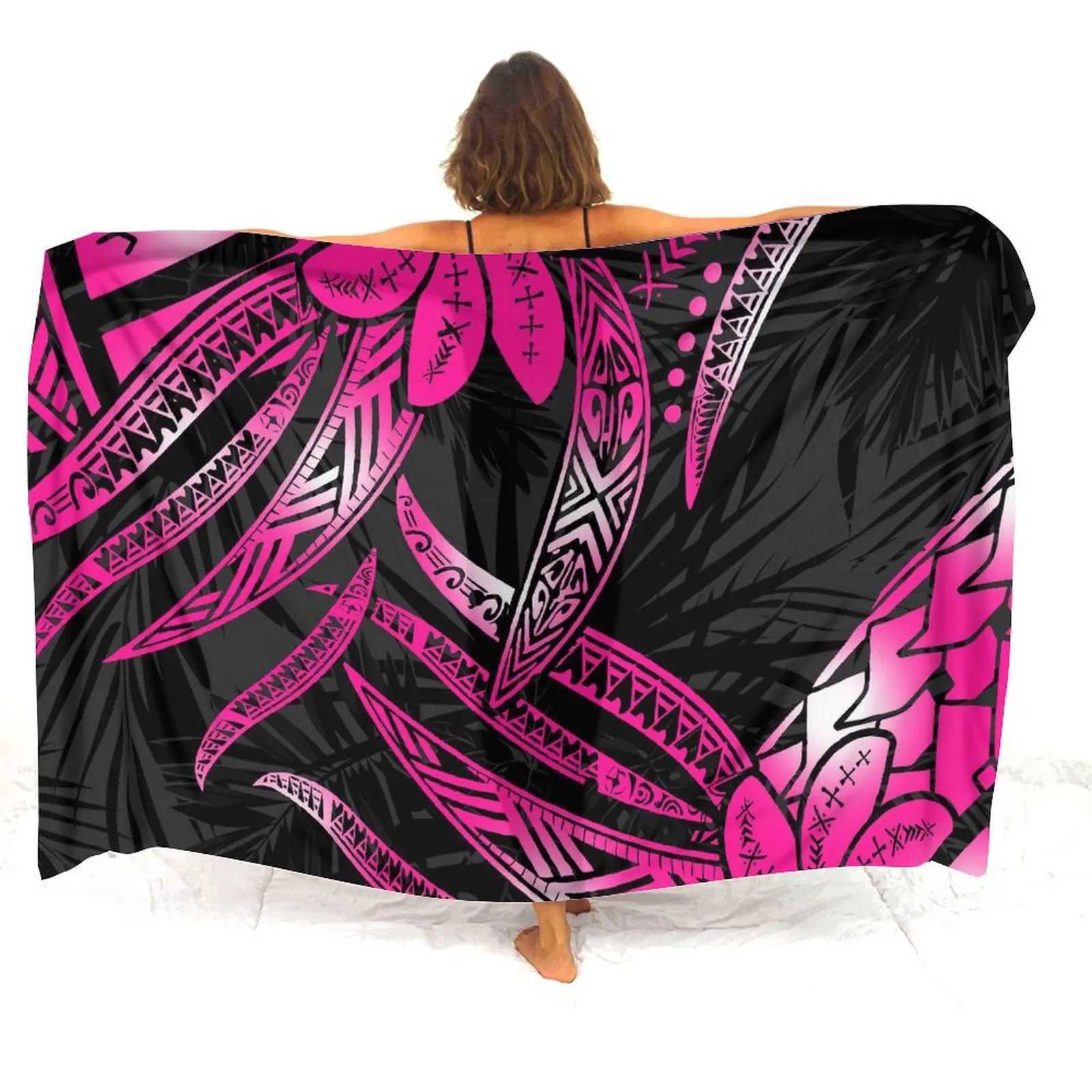 Samoa Fiji Vintage Art La Sarong Custom Polynesian Print Design One-Piece Sunblock Coat Free Shipping W250120