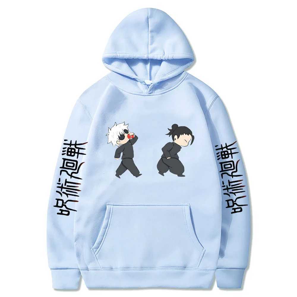 Jujutsu Kaisen Anime Hoodies Cartoon Satoru Gojo Cute Print Men Women Pullovers Autumn Winter Casual Plus Size SweatshirtsXJ2500118