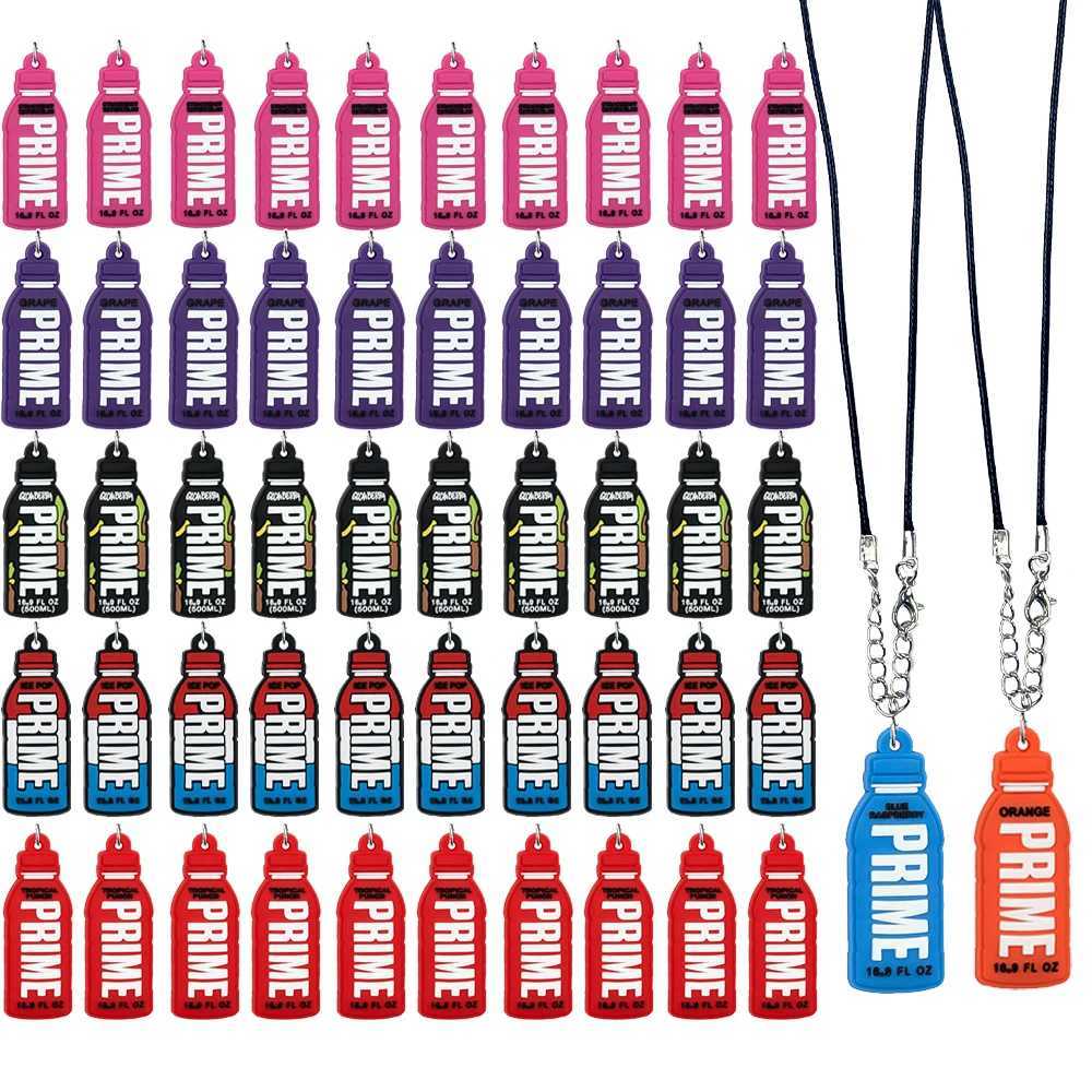 10pcs Pink Drinks Necklace Camouflage Yellow Colored Kettle Necklace Chain Green Purple White Blue Chain Pendant Gifts for WomenXJ250114