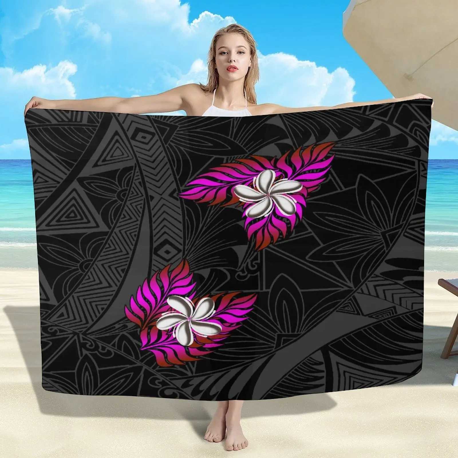 Polynesian New WomenS Sarong Soft Shl Haiian Beach Holiday Sun Protection Coat Customize Your Own Text W250120
