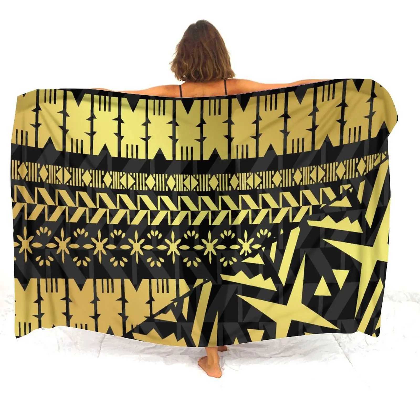 Samoa Island Sarong Polynesian Pattern Custom Soft Elegant Beach ron Haiian Seaside Sarong Tribal Ethnic Style Ce W250120