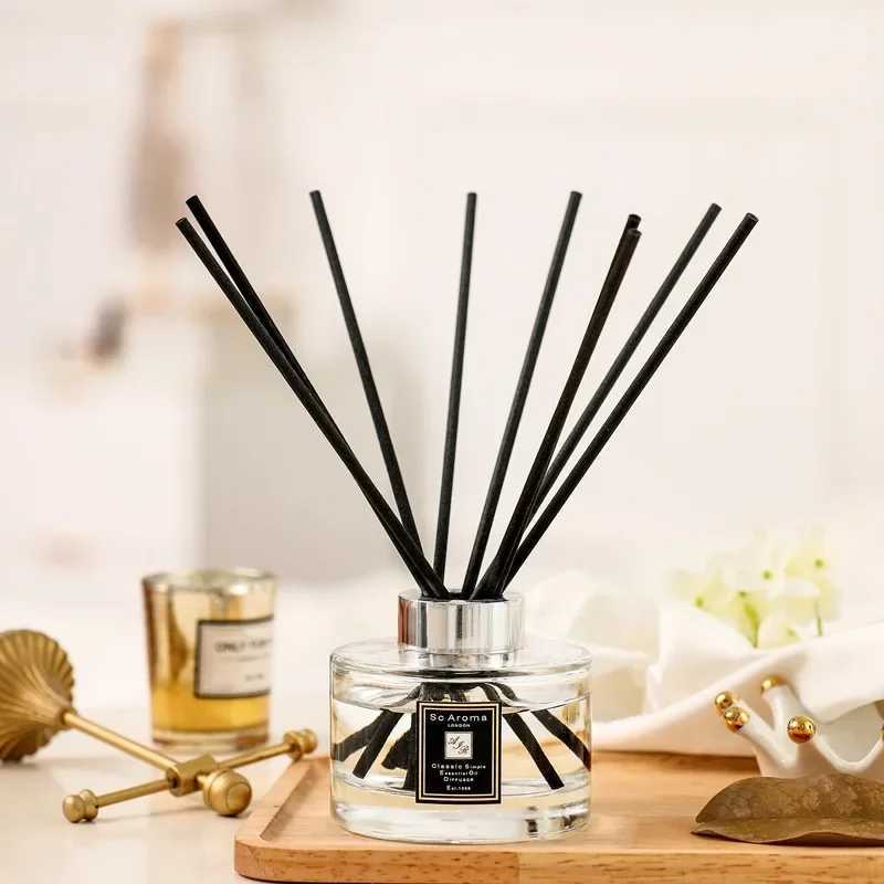 165ML Reed Diffusers Set with 5pcs Aroma Fiber Sticks Glass BottleLime basil citrus/NeroliNo Fire Aromatherapy Oil Sets X250203