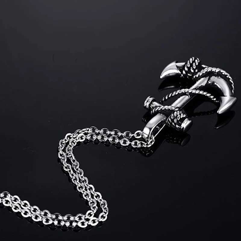 Vintage Boat Sea Anchor Sailor Man Men Necklaces Chain Pendants Punk Rock Hip Hop Unique for Male Boy Fashion Jewelry GiftXJ250121