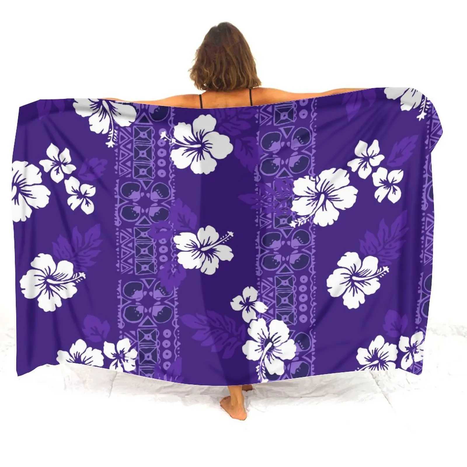 Haian Holiday Coat Shl Polynesian Womens Saron Customized Flower Printed Text Seaside Party Elegant and Comfortable Saron W250120