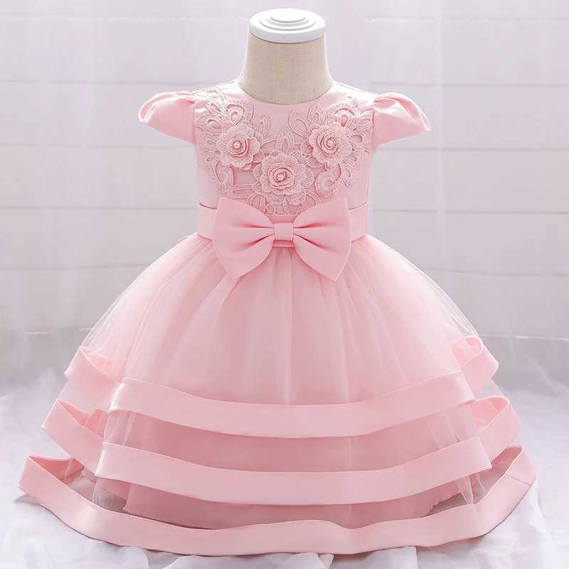 Newborn 1 Year Birthday Dress For Baby Girl Clothes Flower Christening Princess Dress Girls Party Ceremony Gown Infant Dresses X250203