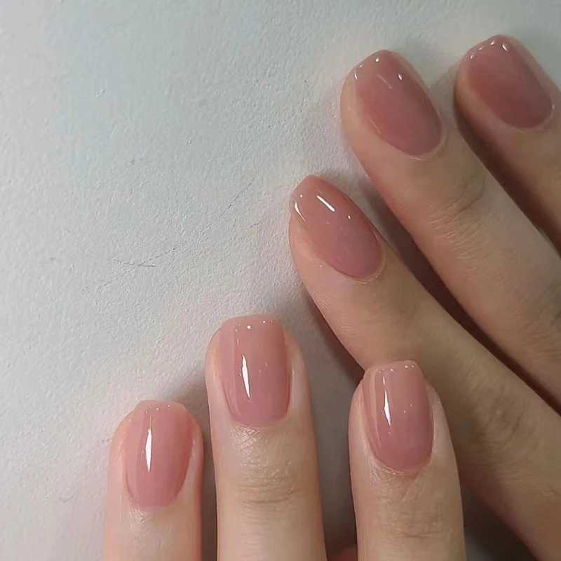 24 pieces of ballet dancer fake nails short nail beauty tools with glue fake nails full set of artificial nail tips ergonomicW250120
