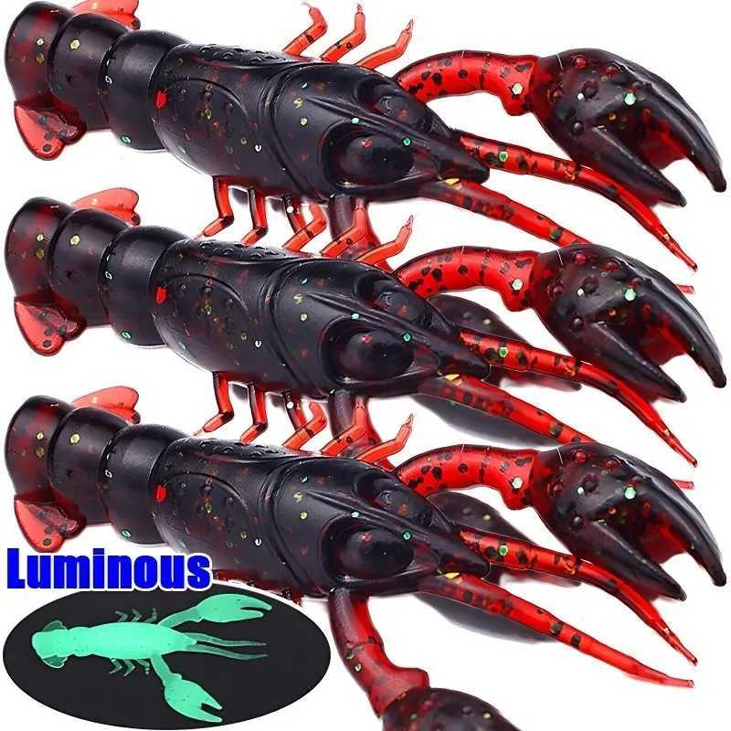 5/10/20pcs Soft Fish Lures Artificial Shrimp Baits Fishing Tackle Lobster Crayfish Worm Eel Needfish Swimbaits Jig Fishing ToolsXJ250122