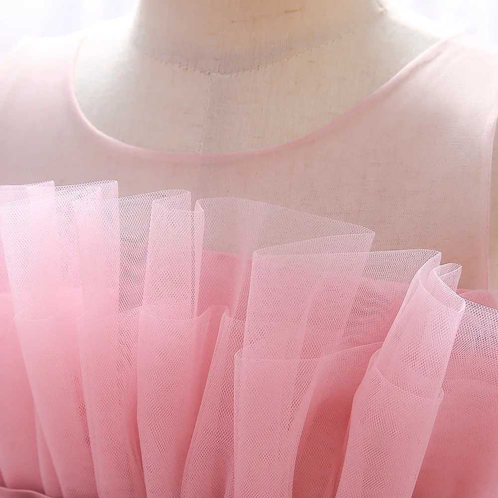Newborn Baptism Dress For Baby Girls Princess Tutu Costume Infant 1 Year Birthday Party Dresses Toddler Girl Wedding Clothes X250203