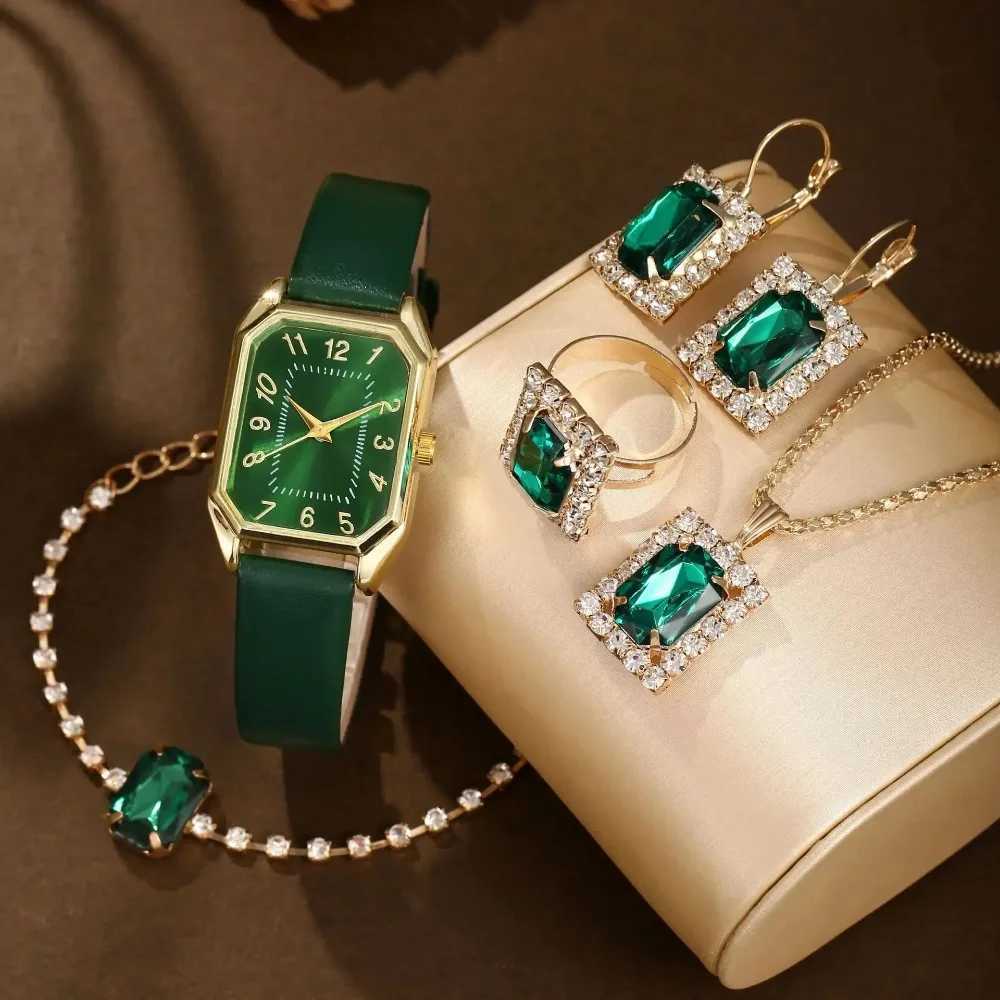 6/5/1PCS Luxury Fashion Square Wens Watches Brand Ladies Quartz Wristwatch Jewelry Set Classic Simple Femme Womens Watch X250203