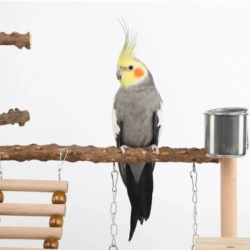 Pepper wood parrot platform parrot climbing net climbing training station climbing ladder swing bird toy suspension bridge 250121
