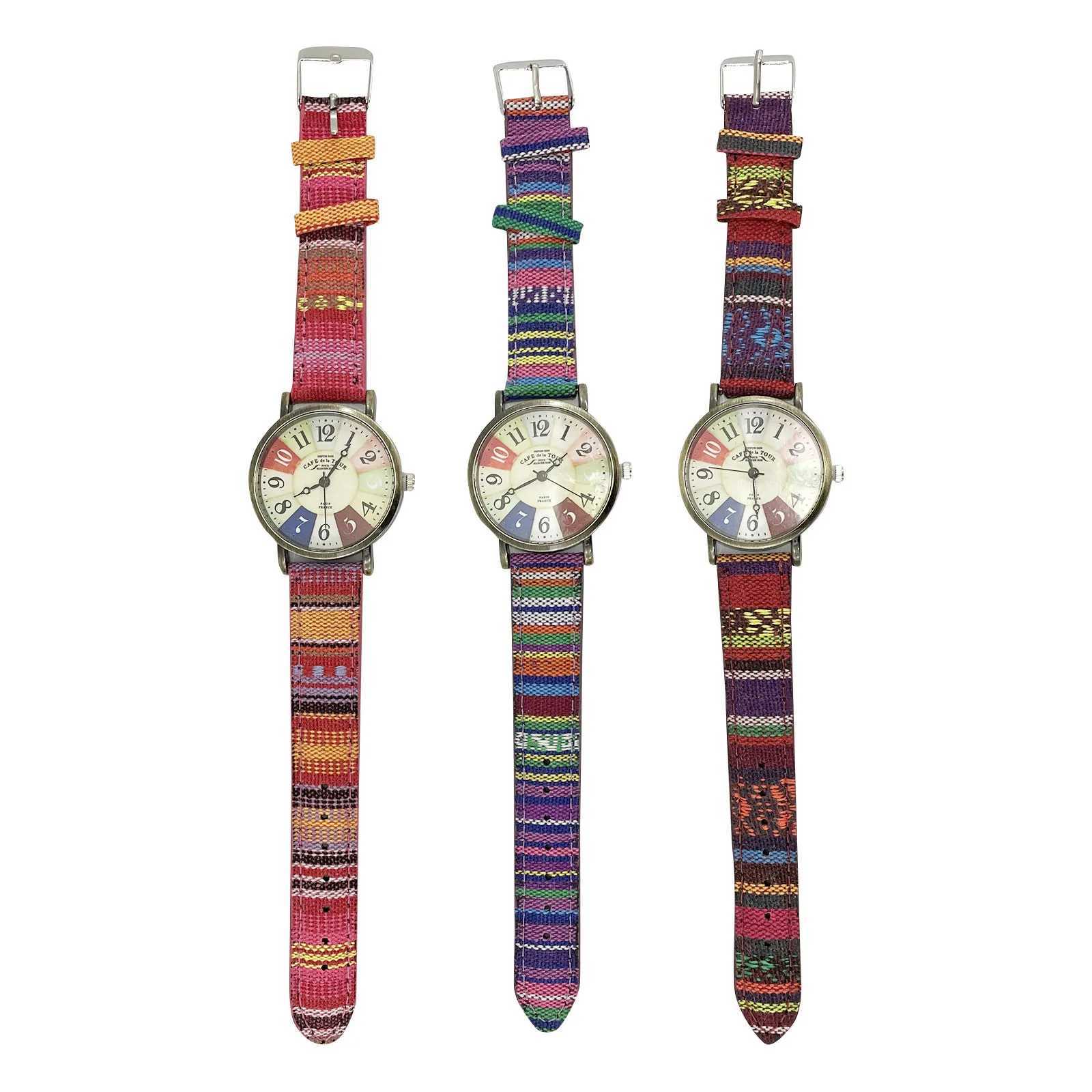 Watches For Wen With Mticolour Pattern Men Hand Band Watches For Wen X250203