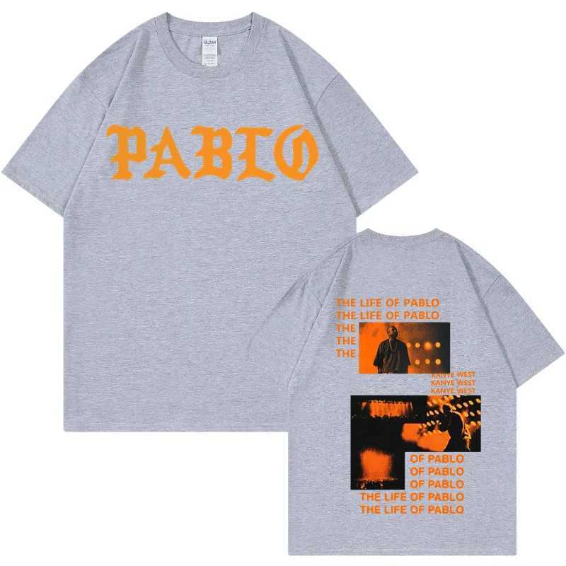 Rapper and West Graphics Print T-shirt THE LIFE OF PABLO T Shirt Summer Men Women Hip Hop Fashion Oversized Short Sleeve Tees X250203