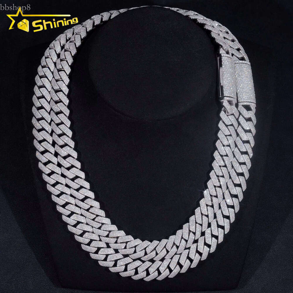 Wholesale Price S Sterg Sier Fine Jewelry Iced Out VVS Moissanite Dia Cuban k Chain