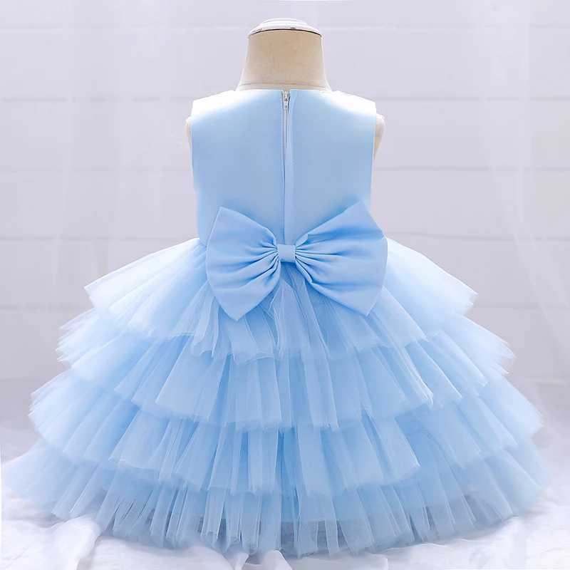 Summer Tutu 1st Birthday Dress For Baby Girl Clothes Lace Baptism Princess Dress Sleeveless Girls Party Gown Dress 2-5 Year X250203