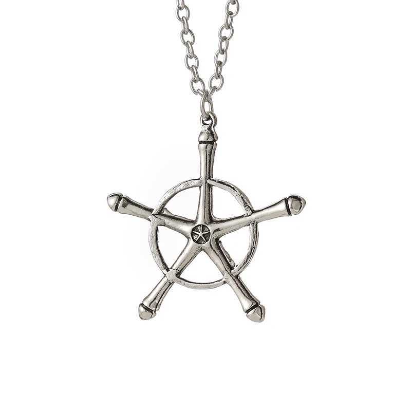 Anime Bleach Necklace Quincy Ishida Uryuu Cosplay Ginrei Gojiaku Amulet Alloy Choker Chain Keychain Pendant Jewelry GiftsXJ250121