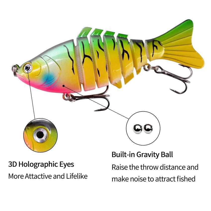 1 PCS Wobblers Fishing Lures Artificial Multi Jointed Sections Artificial Hard Bait Trolling Pike Carp Fishing ToolsXJ250122