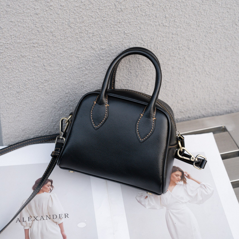 Bag Boston Cowhide Handbag For Women 2025 New Item, Niche, Versatile, High-End, High Aesthetic Value, Single Shoulder Crossbody Bag
