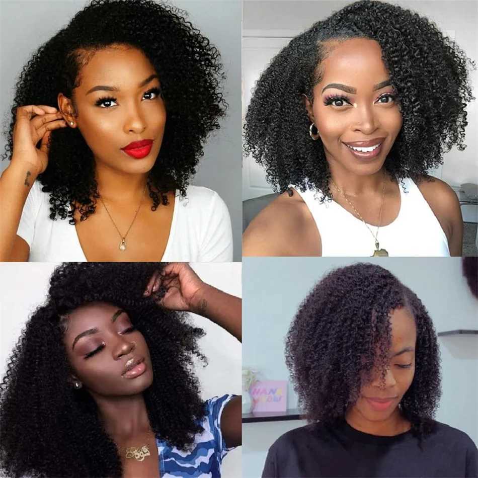 Brazilian Afro Kinky Curly Human Hair Bundles 4b 4c Afro kinky Bulk Human Hair Weave Bundle Deal Hair Extensions WholesaleXJ250120