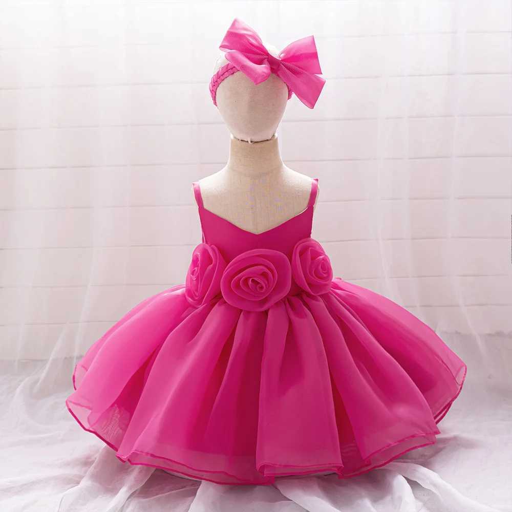 Christmas Baptism Party Dress for Girls Costume Toddler Bow 1st Birthday Flower Wedding Princess Dresses Bridesmaid Evening Gown X250203