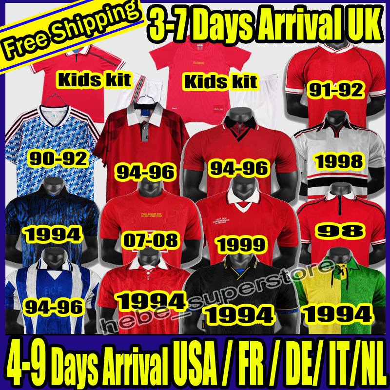 1998 99 2000 02 03 04 05 06 07 08 09 2010 11 12 13 14 Rooney Ronaldo Giggs retro soccer jerseys FERDINAND Evra Nani Scholes Vidic SOLSKJAER FORLAN classic football shirt