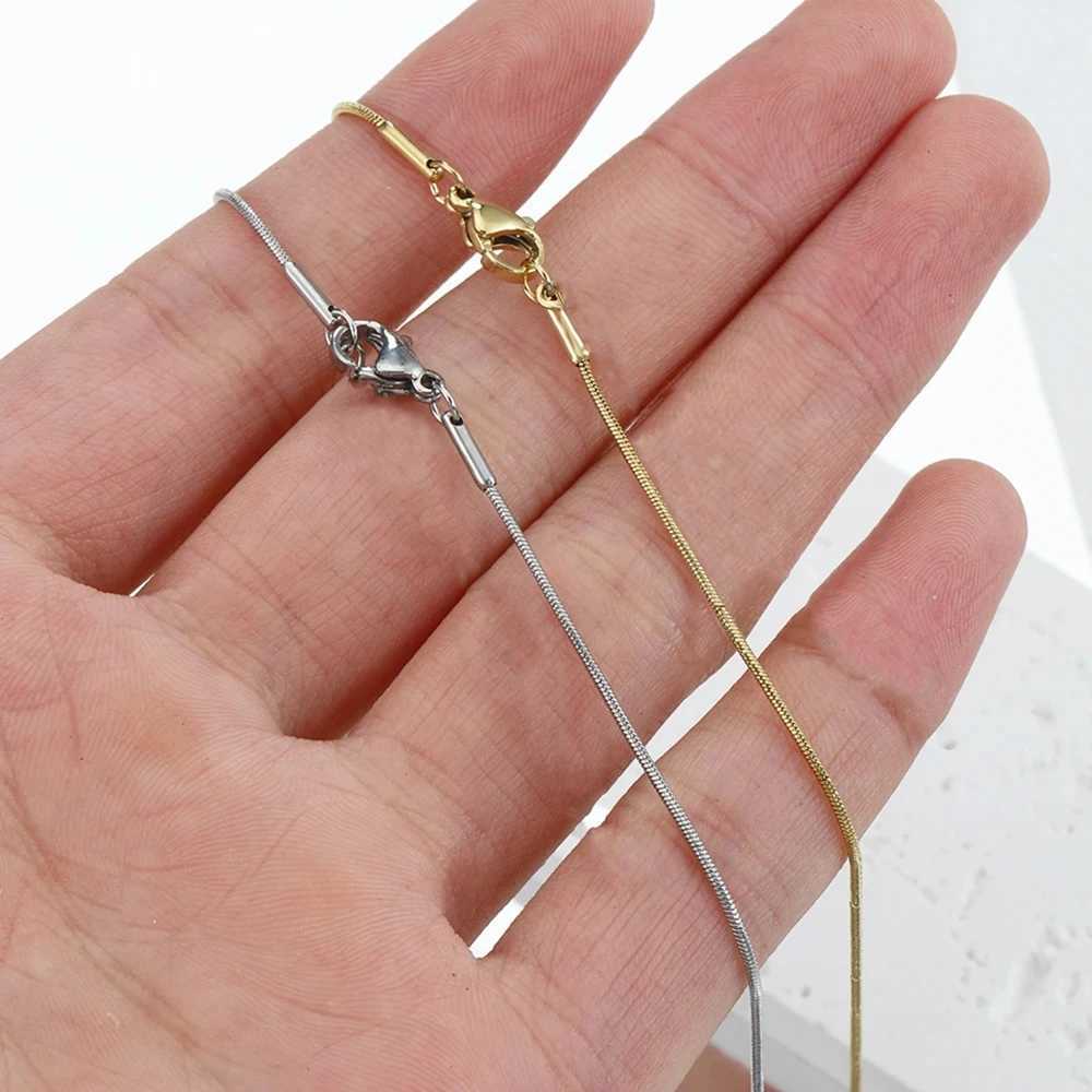 HIYEE Stainless Steel Snake Chain Necklace Chains for DIY for Women Jewelry Making Findings Pendants Lobster Clasps WholesaleXJ250121