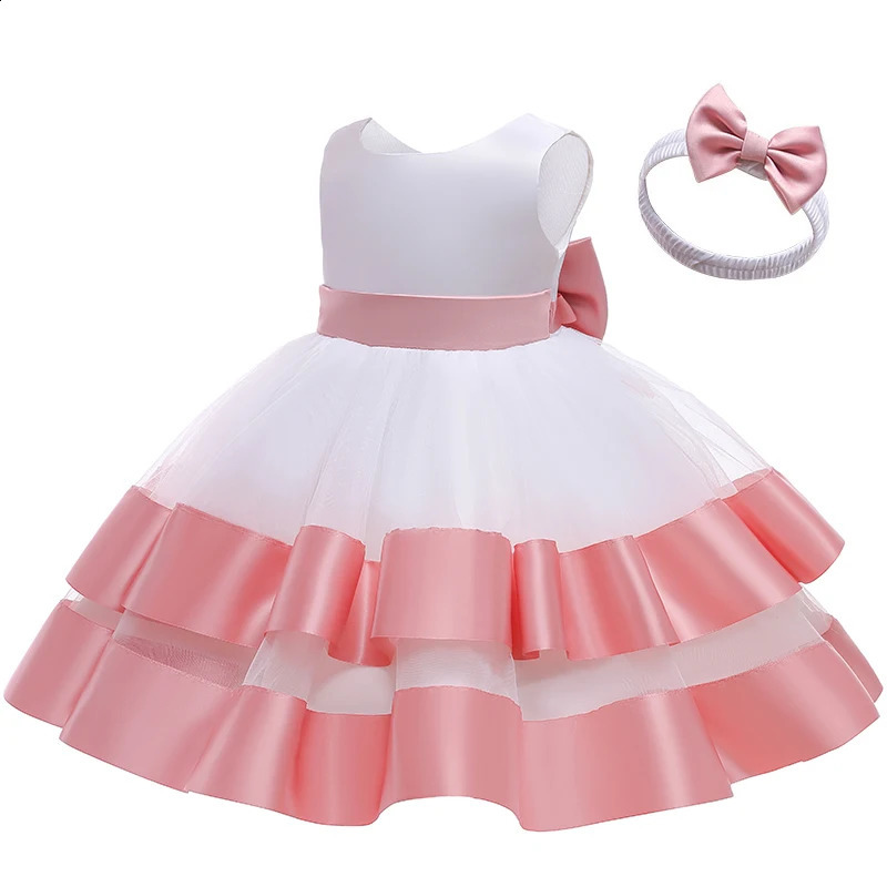 Baby Girl Dress Summer Princess Dresses For Christening Clothing Birthday Party born Lace Vest 250117