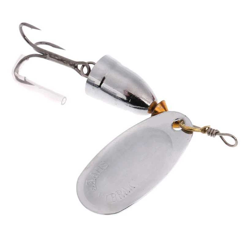 Blade Rotating Metal Lure 5g 6g 8g 10g 16g Artificial Spoon Bait Sequins Spinner Wobbler Bait with Treble Hook Fishing TackleXJ250122