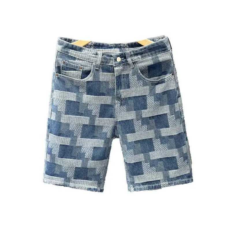 Mens Korean Style Boyfriend Streetwear Casual Knee Length Denim Shorts Summer Fashion Handsome Half Pants Luxury Brand Jeans X250203