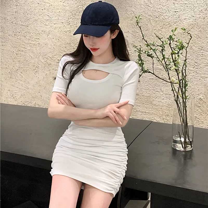 Women Sundress Pleated Vestido Mini Dress Summer Sexy Party Black Bandage Bodycon Pencil Dress Ele Fe Vintage VestidosXJ250115