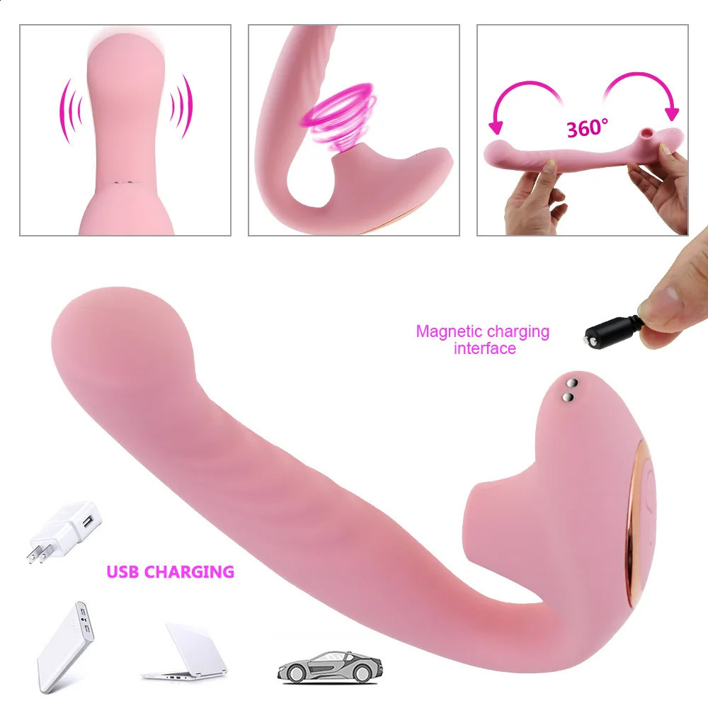 10 Modes Vibration Clit Tongue Vagina Nipples Suction Vibrator Silicone Rechargeable Clitoral Sucking Vibrator 250114