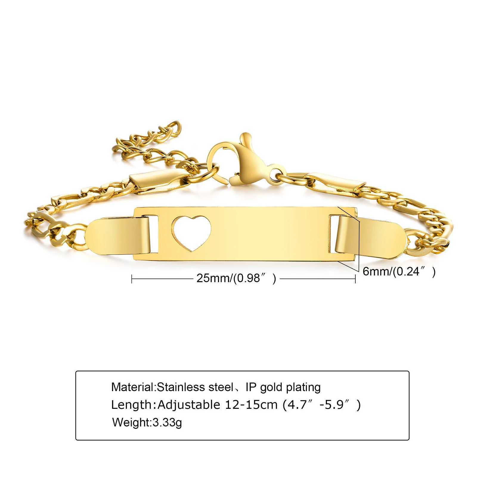Custom Engrave Name Birth Date BraceletsPersonal Birthday Gift to Little Boy GirlsStainless Steel Bracelet W250121